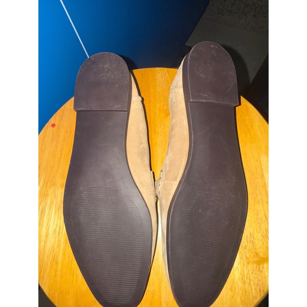Steve Madden Tan Suede Bit Loafers Gold Hardware Slip On Flats Womens 7.5 - Picture 4 of 11
